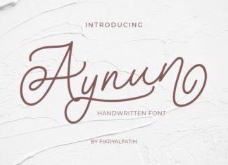 Aynun Handwritten Font