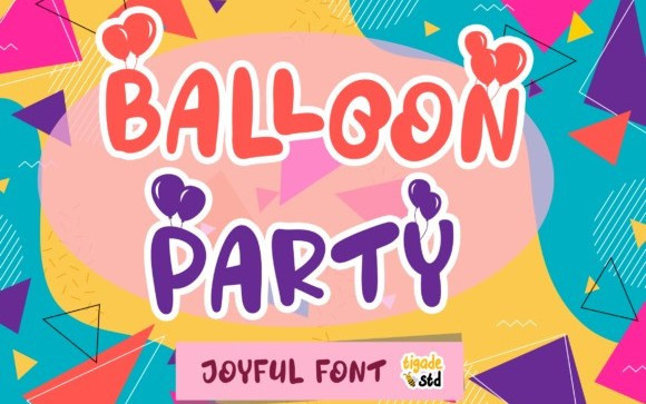 Balloon Party Display Font