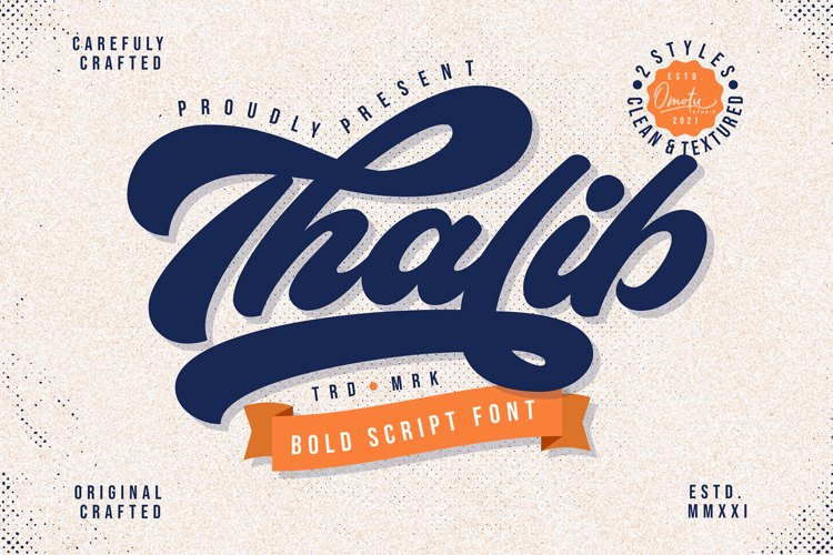 Thalib Script Font