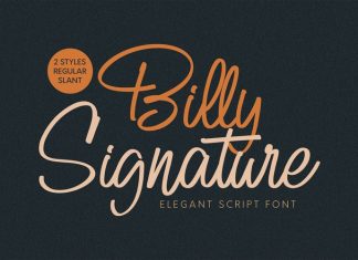 Billy Signature Script Font