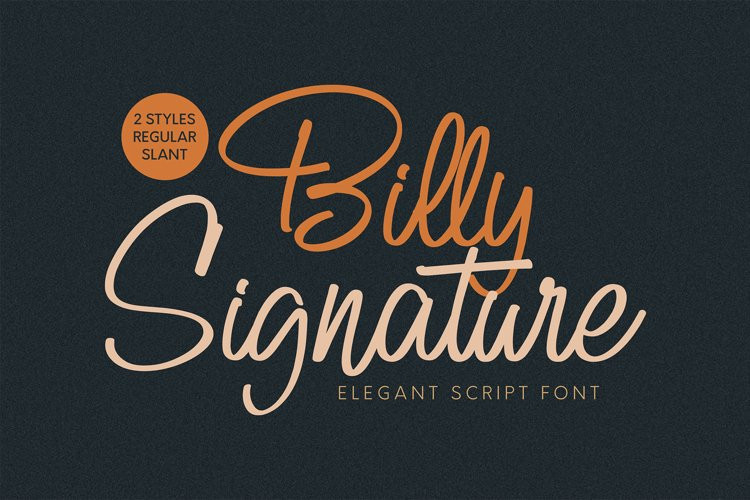 Billy Signature Script Font