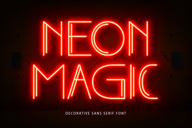 Neon Magic Display Font