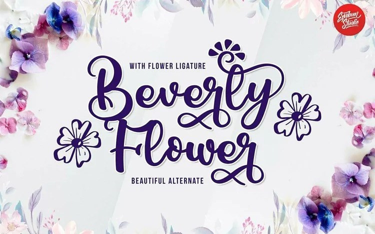 Beverly Flower Script Font