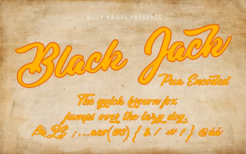 Black Jack Script Font