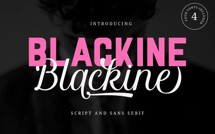 Blackine Script Font