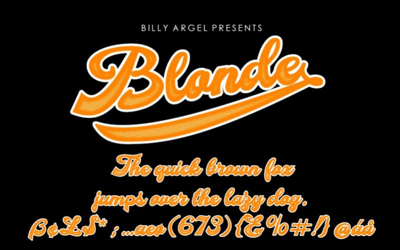 Blonde Script Font