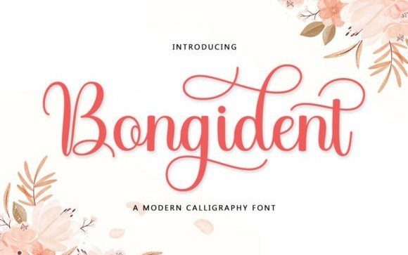 Bongident Calligraphy Font