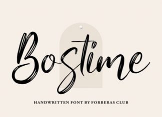 Bostime Script Font
