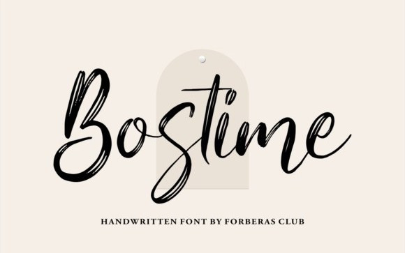 Bostime Script Font