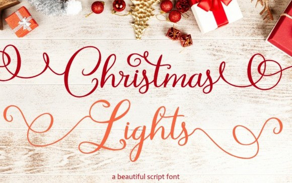 Christmas Light Calligraphy Font