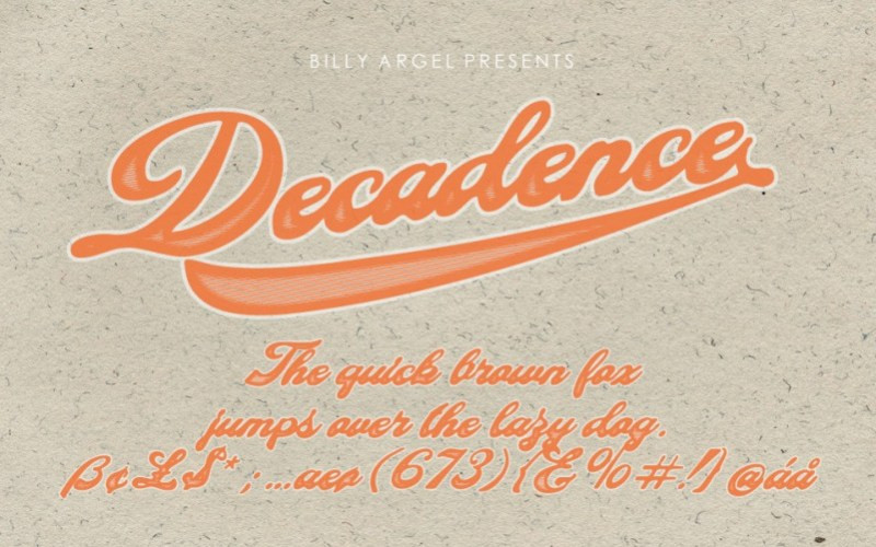 Decadence Script Font