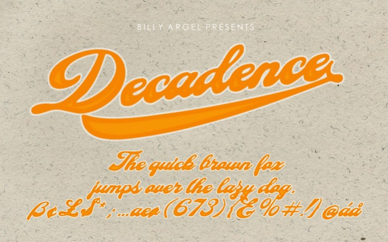 Decadence Script Font