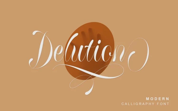 Delution Calligraphy Font