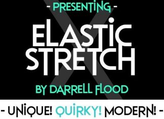 Elastic Stretch Display Font