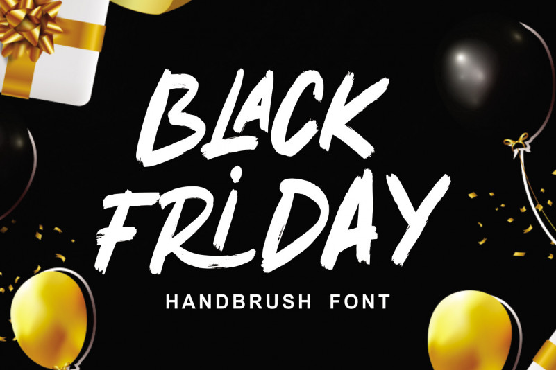 Black Friday Brush Font