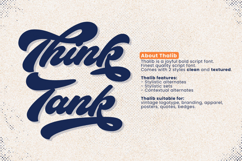 Thalib Script Font