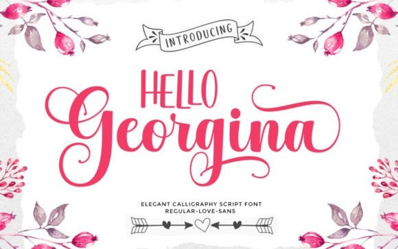 Hello Georgina Script Font