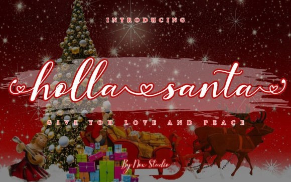 Holla Santa Script Font