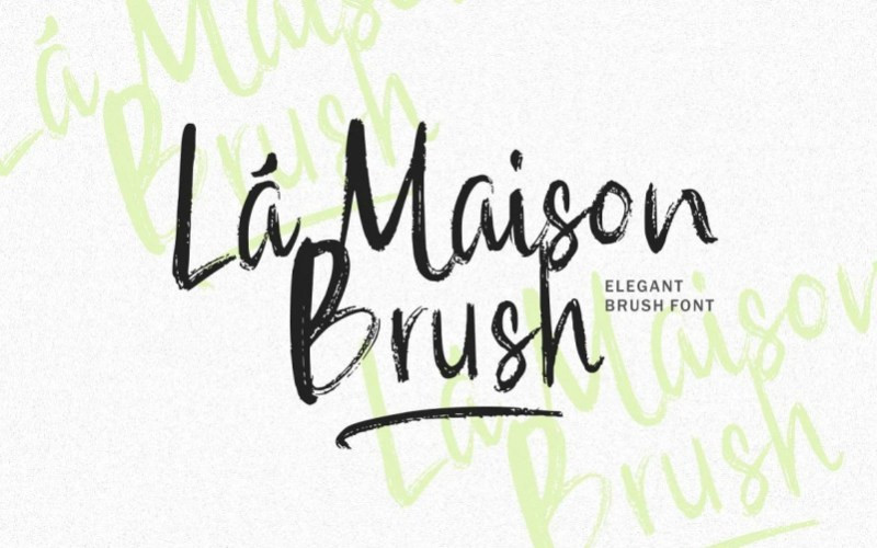 La Maison Brush Font