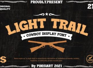 Light Trail Display Font