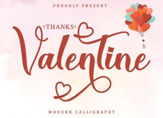Thanks Valentine Calligraphy Font