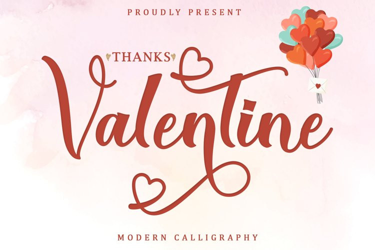 Thanks Valentine Calligraphy Font