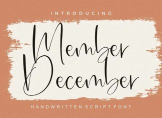 Member December Script Font