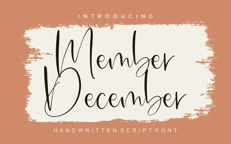 Member December Script Font