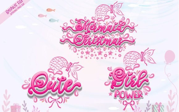 Mermaid Christmas Calligraphy Font