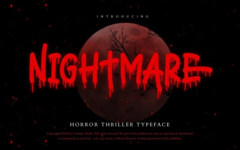 Nightmare Display Font