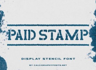 Paid Stamp Display Font