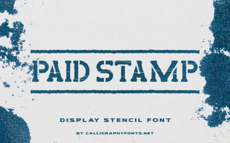 Paid Stamp Display Font