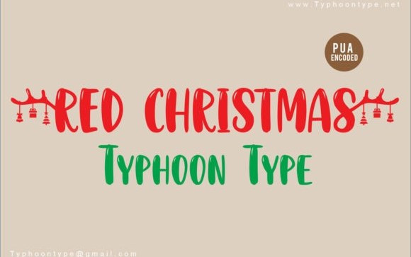 Red Christmas Script Font