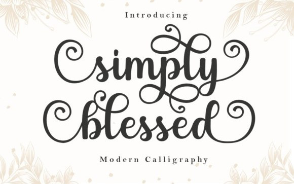 Simply Blessed Calligraphy Font