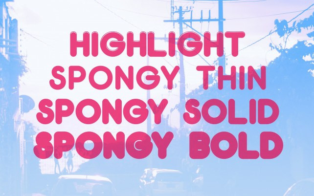 Spongy Display Font