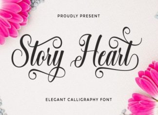 Story Heart Calligraphy Font