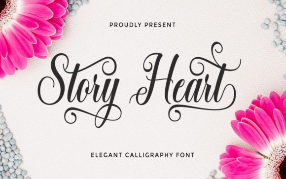 Story Heart Calligraphy Font