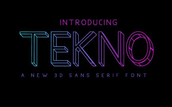 Tekno Display Font