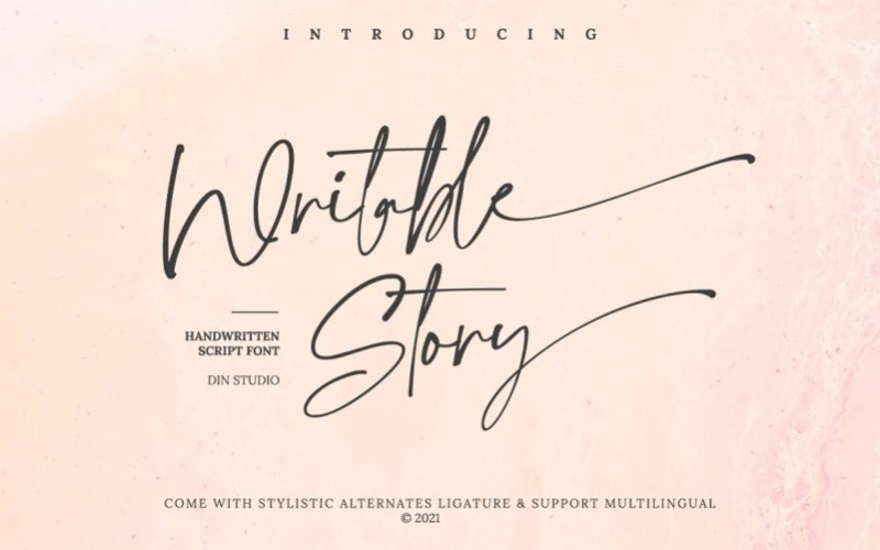 Writable Story Handwritten Font