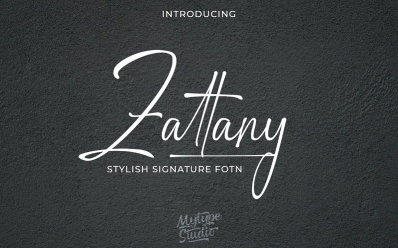 Zattany Signature Font