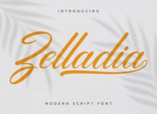 Zelladia Calligraphy Font
