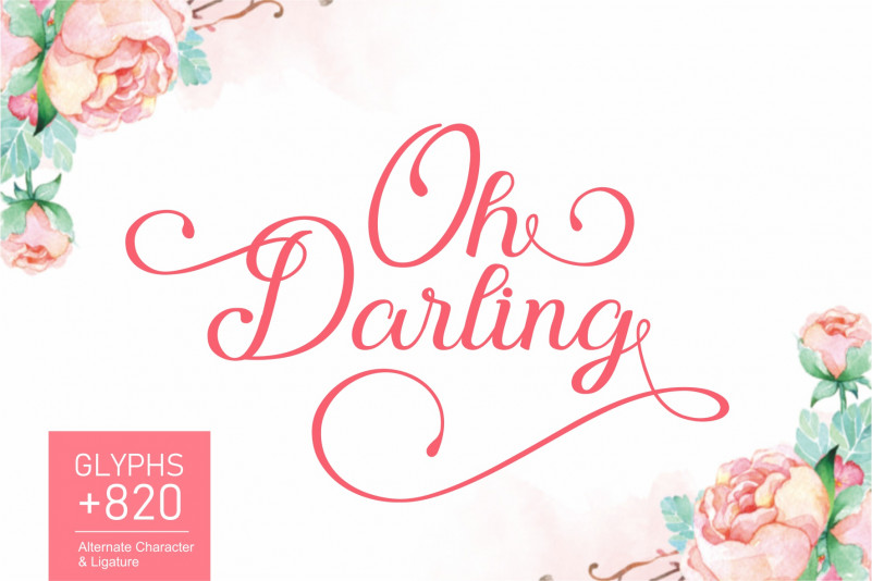 Oh Darling Calligraphy Font