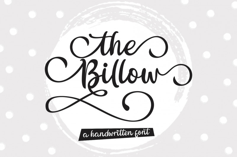 The Billow Calligraphy Font