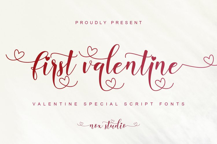 First Valentine Calligraphy Font
