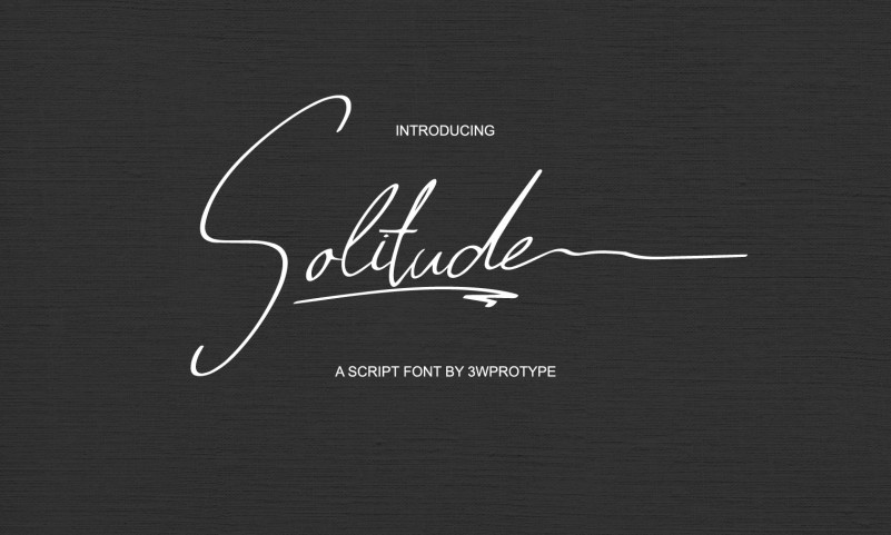 Solitude Script Font