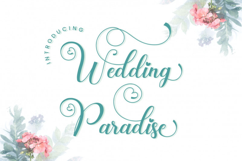 Wedding Paradise Calligraphy Font