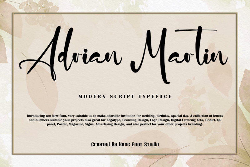 Adrian Martin Script Font