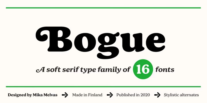 Bogue Serif Font
