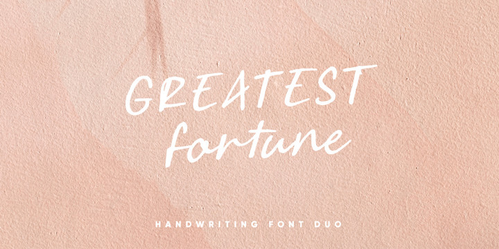 Greatest Fortune Handwritten Font