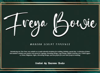 Freya Bowie Script Font